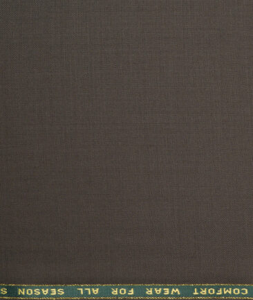 Reid & Taylor Super 100's Solids 40% Merino Wool Suiting Fabric (Medium Taupe Brown)