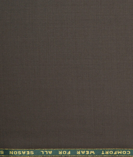 Reid & Taylor Super 100's Solids 40% Merino Wool Suiting Fabric (Medium Taupe Brown)