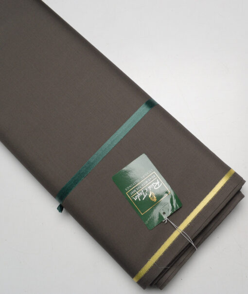 Reid & Taylor Super 100's Solids 40% Merino Wool Suiting Fabric (Medium Taupe Brown)