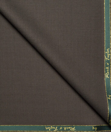 Reid & Taylor Super 100's Solids 40% Merino Wool Suiting Fabric (Medium Taupe Brown)