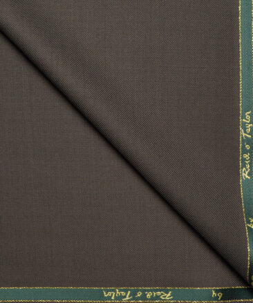 Reid & Taylor Super 100's Solids 40% Merino Wool Suiting Fabric (Medium Taupe Brown)