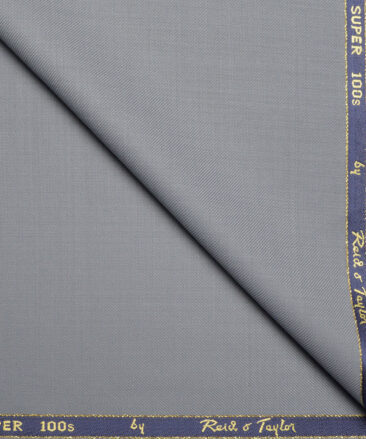 Reid & Taylor Super 100's Solids 40% Merino Wool Suiting Fabric (Silver Grey)