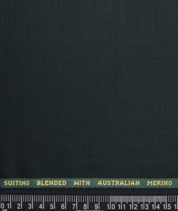 Simone Federico & Figli Italy Super 110's Structured 20% Wool Suiting Fabric (Dark Green)