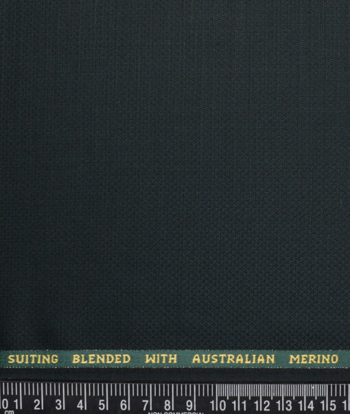 Simone Federico & Figli Italy Super 110's Structured 20% Wool Suiting Fabric (Dark Green)