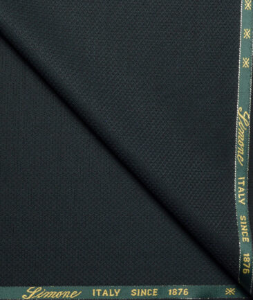 Simone Federico & Figli Italy Super 110's Structured 20% Wool Suiting Fabric (Dark Green)