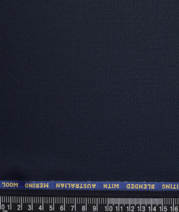 Simone Federico & Figli Italy Super 110's Structured 20% Wool Suiting Fabric (Dark Navy Blue)