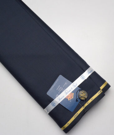 Simone Federico & Figli Italy Super 110's Structured 20% Wool Suiting Fabric (Dark Navy Blue)