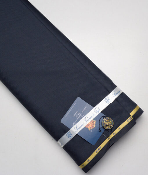 Simone Federico & Figli Italy Super 110's Structured 20% Wool Suiting Fabric (Dark Navy Blue)