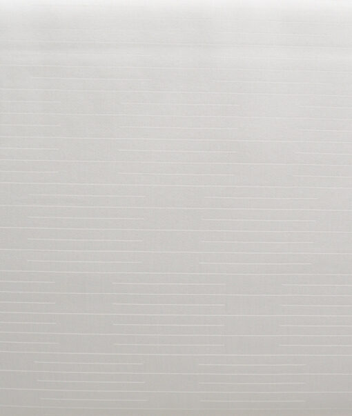 Vercelli Italy  Supima Cotton Striped Shirting Fabric (White)