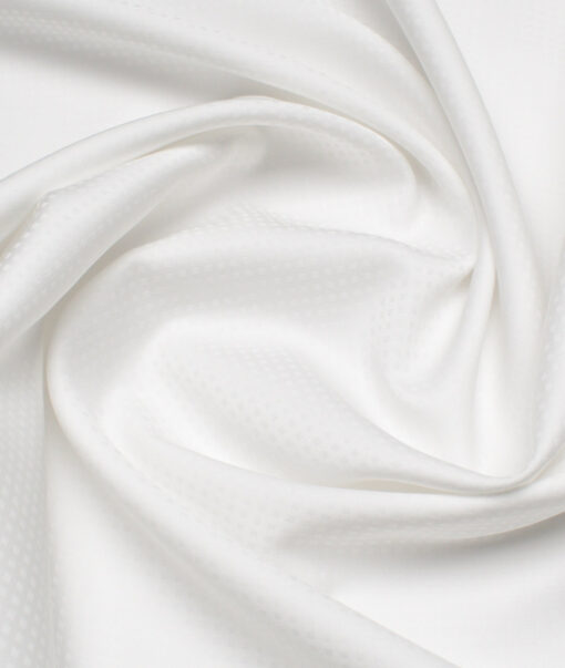 Vercelli Italy  Supima Cotton Checks Shirting Fabric (White)