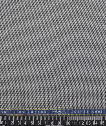 Vercelli Italy 2 Ply 100's Supima Cotton Structured Shirting Fabric (White & Black)
