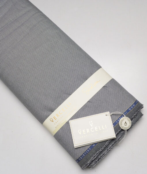 Vercelli Italy 2 Ply 100's Supima Cotton Structured Shirting Fabric (White & Black)