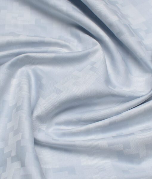 Vercelli Italy 2 Ply 100's Supima Cotton Self Design Shirting Fabric (Grey)