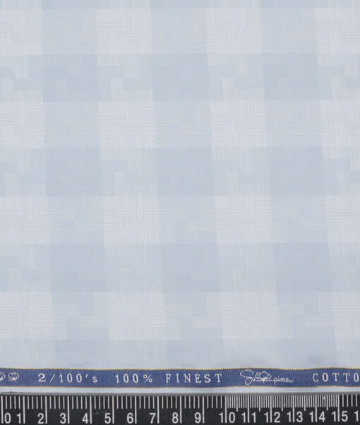 Vercelli Italy 2 Ply 100's Supima Cotton Self Design Shirting Fabric (Grey)
