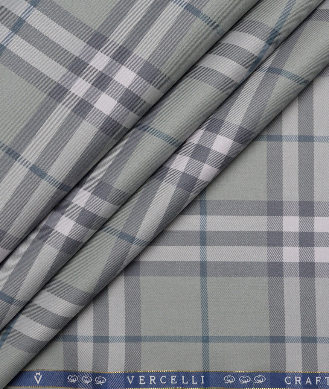 Vercelli Italy 2 Ply 100's Supima Cotton Checks Shirting Fabric (Sage Green) Vercelli Italy 2 Ply 100's Supima Cotton Checks Shirting Fabric (Sage Green)