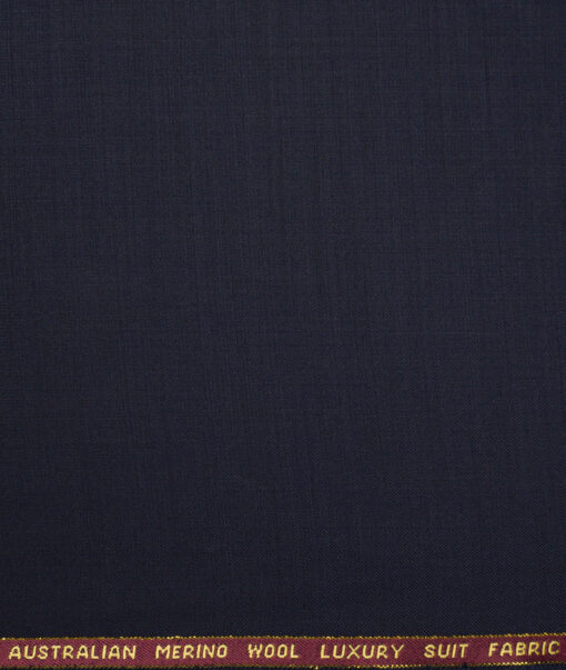 Vercelli Italy Super 120's Solids 50% Merino Wool Suiting Fabric (Dark Blue)