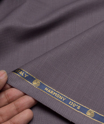 Vercelli Italy Super 130's Structured 70% Merino Wool Suiting Fabric (Bouquet Purple)