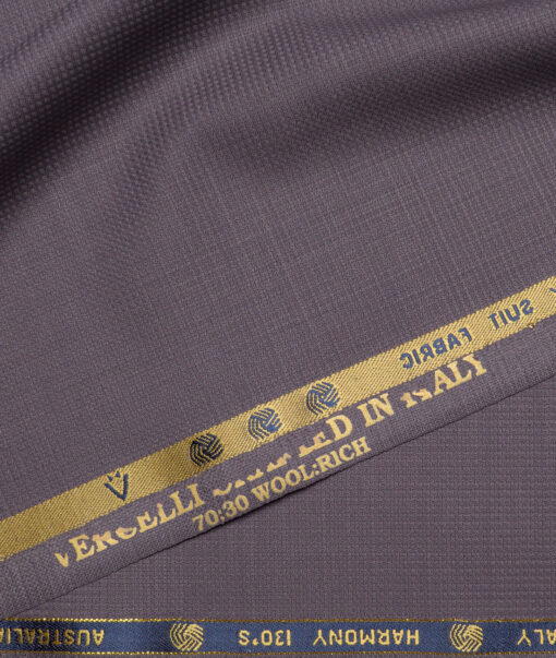 Vercelli Italy Super 130's Structured 70% Merino Wool Suiting Fabric (Bouquet Purple)