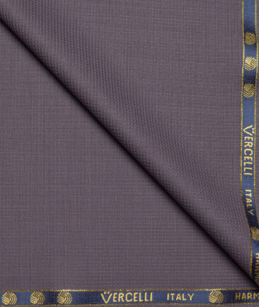 Vercelli Italy Super 130's Structured 70% Merino Wool Suiting Fabric (Bouquet Purple)