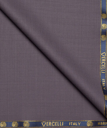 Vercelli Italy Super 130's Structured 70% Merino Wool Suiting Fabric (Bouquet Purple)