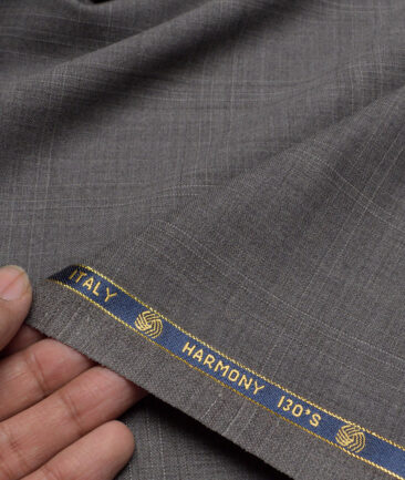 Vercelli Italy Super 130's Checks 70% Merino Wool Suiting Fabric (Brown)