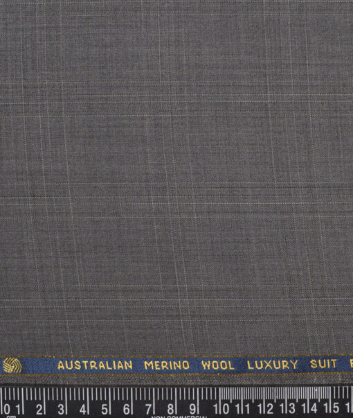 Vercelli Italy Super 130's Checks 70% Merino Wool Suiting Fabric (Brown)