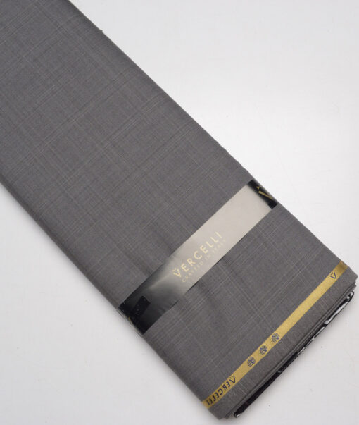 Vercelli Italy Super 130's Checks 70% Merino Wool Suiting Fabric (Brown)