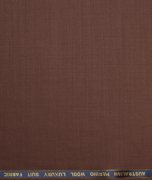 Vercelli Italy Super 120's Solids 70% Merino Wool Suiting Fabric (Copper Brown)