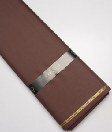 Vercelli Italy Super 120's Solids 70% Merino Wool Suiting Fabric (Copper Brown)