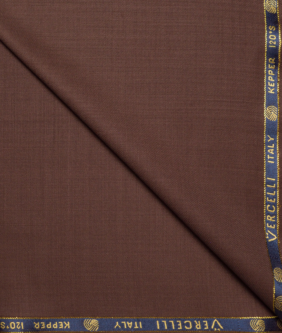 Vercelli Italy Super 120's Solids 70% Merino Wool Suiting Fabric (Copper Brown) Vercelli Italy Super 120's Solids 70% Merino Wool Suiting Fabric (Copper Brown)