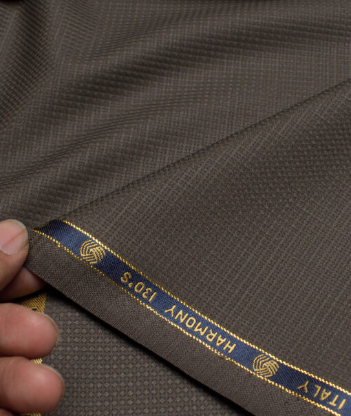 Vercelli Italy Super 130's Structured 70% Merino Wool Suiting Fabric (Dark Chocolate Brown)