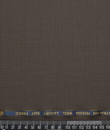 Vercelli Italy Super 130's Structured 70% Merino Wool Suiting Fabric (Dark Chocolate Brown)