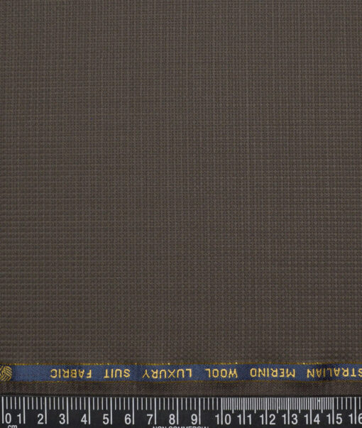 Vercelli Italy Super 130's Structured 70% Merino Wool Suiting Fabric (Dark Chocolate Brown)