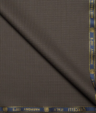 Vercelli Italy Super 130's Structured 70% Merino Wool Suiting Fabric (Dark Chocolate Brown)