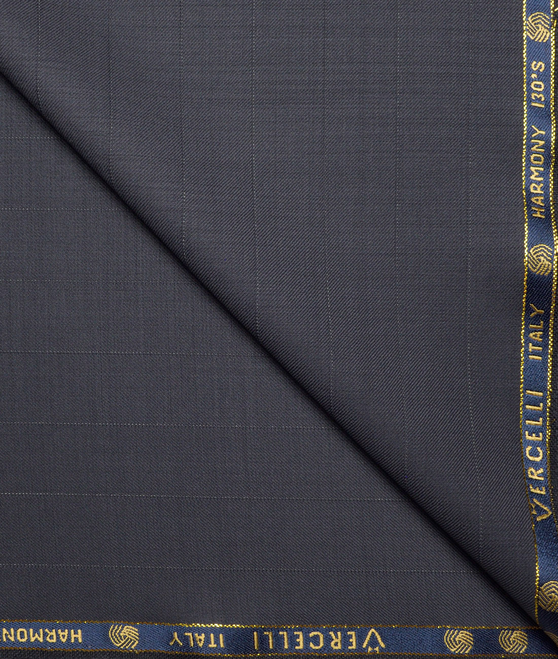 Vercelli Italy Super 130's Striped 70% Merino Wool Suiting Fabric (Dark Smoke Grey) Vercelli Italy Super 130's Striped 70% Merino Wool Suiting Fabric (Dark Smoke Grey)