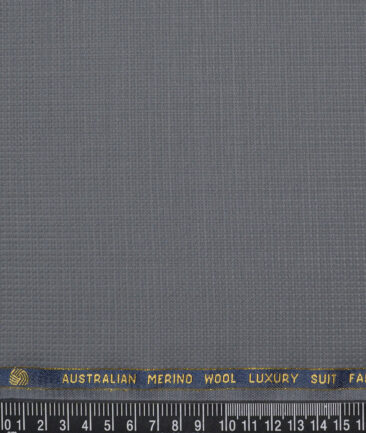 Vercelli Italy Super 130's Structured 70% Merino Wool Suiting Fabric (Grey)