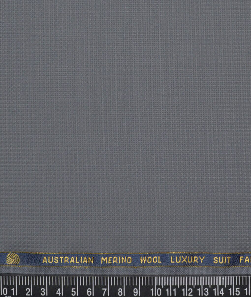 Vercelli Italy Super 130's Structured 70% Merino Wool Suiting Fabric (Grey)