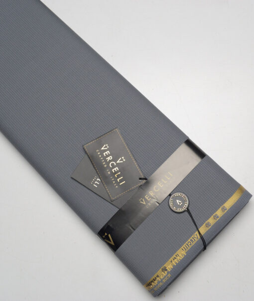 Vercelli Italy Super 130's Structured 70% Merino Wool Suiting Fabric (Grey)