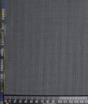 Vercelli Italy Super 130's Striped 70% Merino Wool Suiting Fabric (Grey)