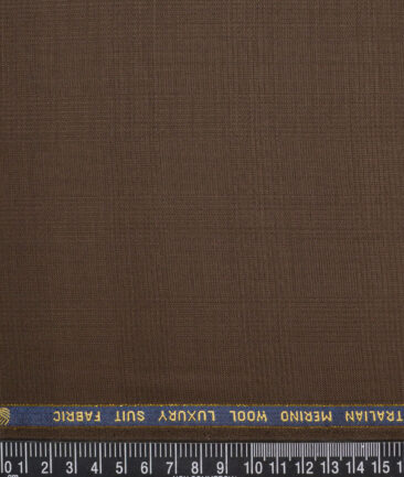 Vercelli Italy Super 130's Checks 70% Merino Wool Suiting Fabric (Irish Coffee Brown)