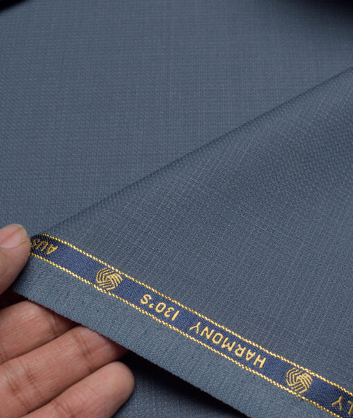 Vercelli Italy Super 130's Structured 70% Merino Wool Suiting Fabric (Slate Blue)