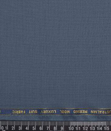 Vercelli Italy Super 130's Structured 70% Merino Wool Suiting Fabric (Slate Blue)