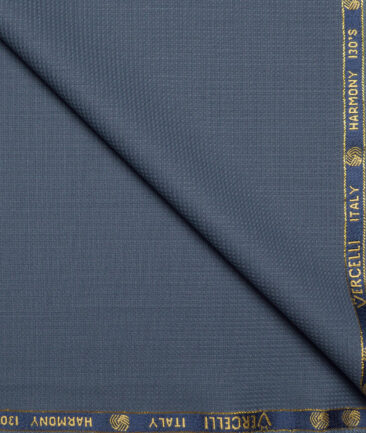 Vercelli Italy Super 130's Structured 70% Merino Wool Suiting Fabric (Slate Blue)