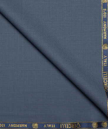 Vercelli Italy Super 130's Structured 70% Merino Wool Suiting Fabric (Slate Blue)