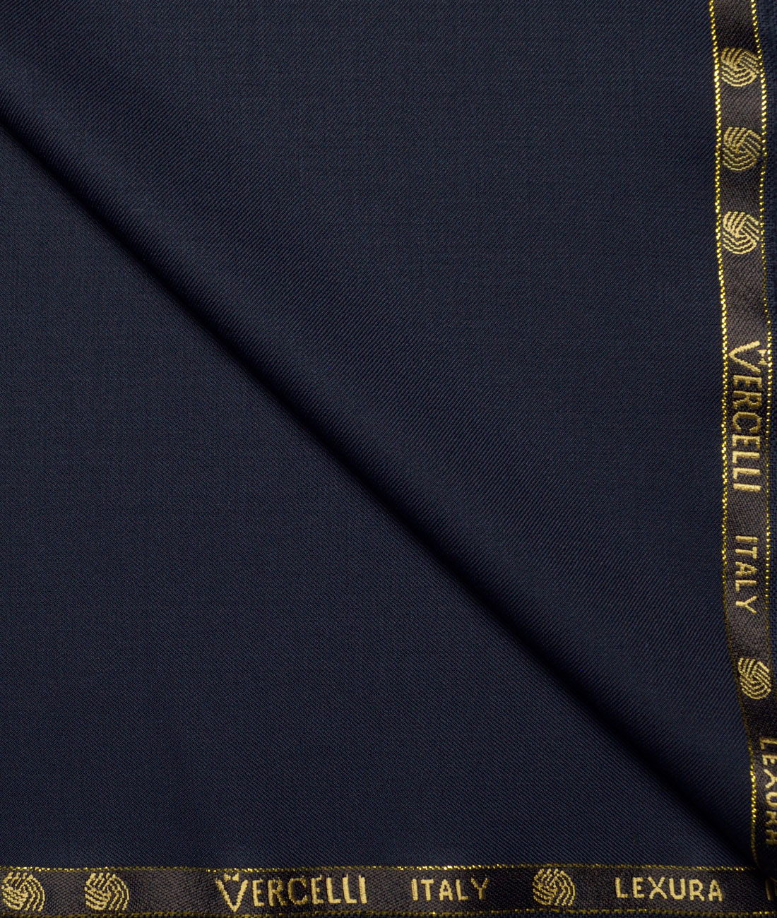 Vercelli Italy Super 160's Solids 50% Merino Wool Suiting Fabric (Dark Blue) Vercelli Italy Super 160's Solids 50% Merino Wool Suiting Fabric (Dark Blue)