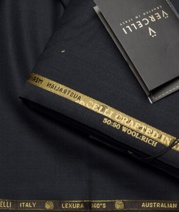 Vercelli Italy Super 160's Solids 50% Merino Wool Suiting Fabric (Dark Charcoal Grey)