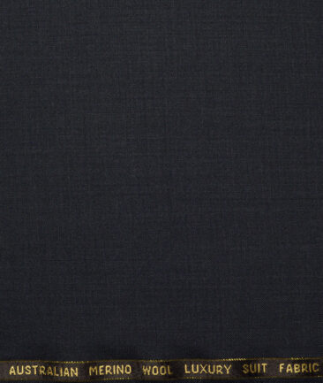 Vercelli Italy Super 160's Solids 50% Merino Wool Suiting Fabric (Dark Charcoal Grey)