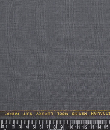 Vercelli Italy Super 160's Checks 50% Merino Wool Suiting Fabric (Grey)