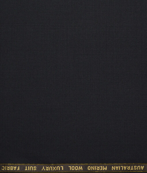 Vercelli Italy Super 160's Solids 50% Merino Wool Suiting Fabric (Jet Black)