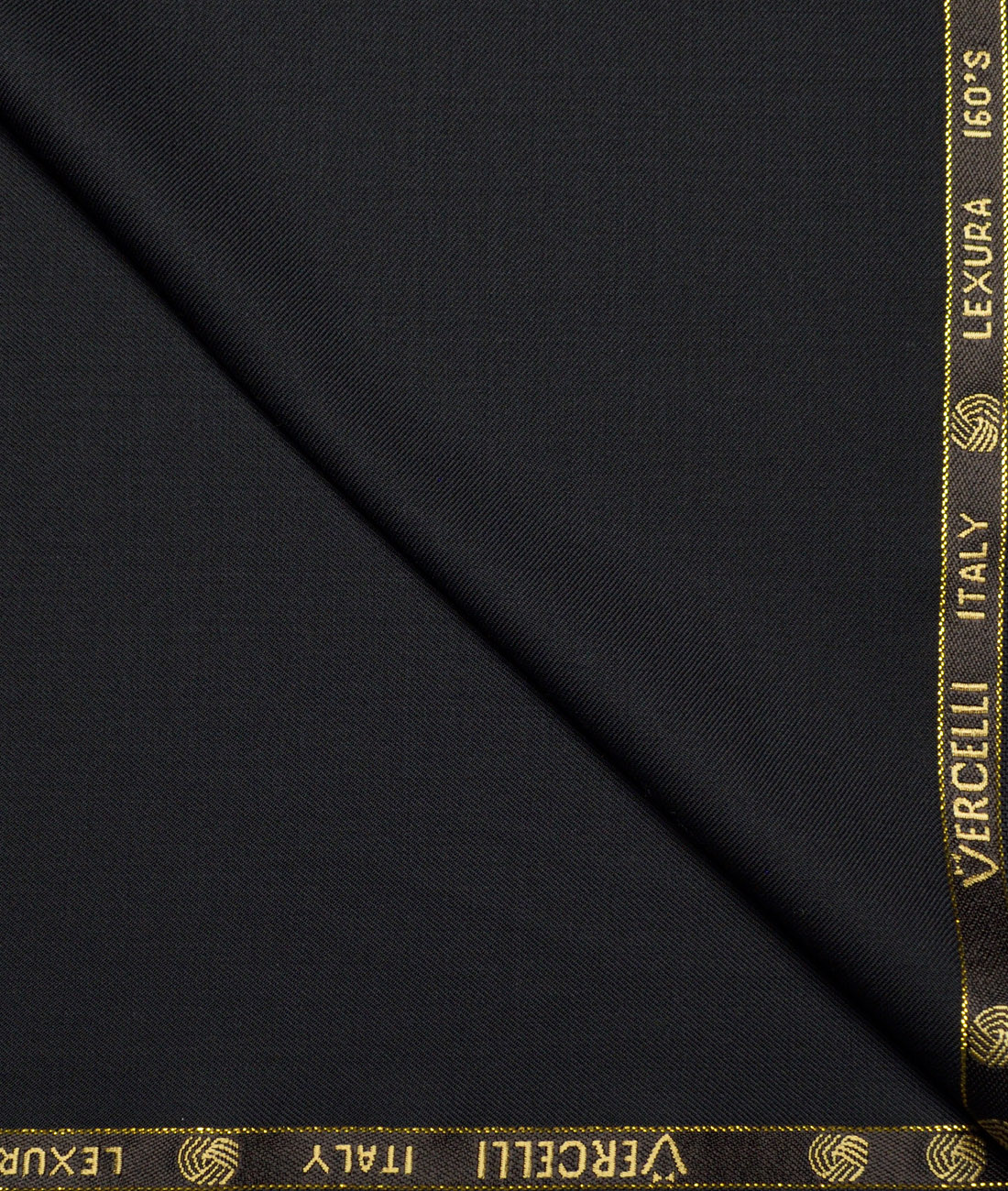 Vercelli Italy Super 160's Solids 50% Merino Wool Suiting Fabric (Jet Black) Vercelli Italy Super 160's Solids 50% Merino Wool Suiting Fabric (Jet Black)